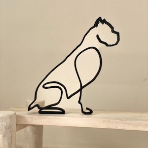 Cane Corso, Italian breed of mastiff, desk Plastic figure, minimalist art, bookshelf sculpture, windowsill statue, 3D printed gift, birthday