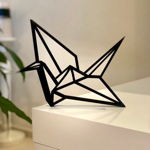 Gru di carta, aggiunta di mobili in bioplastica origami, Grey Goose, design di libreria, statua da davanzale, anime tradizionale giapponese, giocattolo modulare