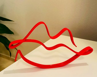 Escultura de labios impresa en 3D: arte minimalista y decoración del hogar