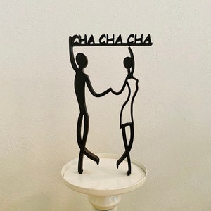 Cha Cha Cha dance style , rhythm, minimalist art Plastic sculpture, tabletop figure, 3D print gifts, present, stile shelf sitter, home decor