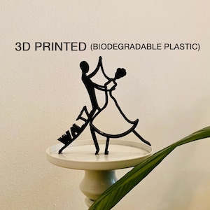 Waltz dance, Dancing couple, rhythm, tabletop figure, minimalist art sculpture, 3D printed gift, shelf sitter, home decor, office statue