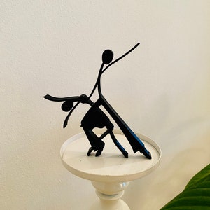 Dancing couple, Minimalist art BioPlastic sculpture, rhythm, home decor shelf sitter, tabletop present, 3D print gift, dance, house interior