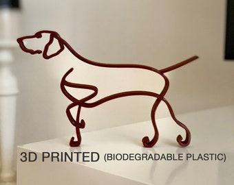 German Shorthaired Pointer, hunting dogs breeds, Plastic tabletop figure, shelf decor, minimalist art sculpture, 3D printed gift, birthday