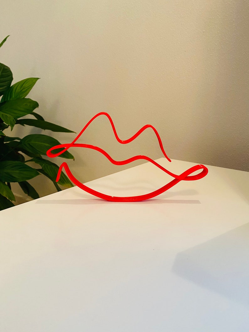 Lips, Sexy Item, BioPlastic furniture addition, windowsill statue, shelf sitter, desktop presents, always smile, love kiss, girlfriend hello image 2