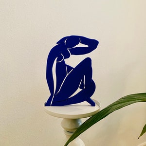 Póster de Une Bleue, arte famoso de Matisse en 3D, artículo de bioplástico de escritorio, período azul, recipiente de ventana, niñera de estantería, pintor impresionista