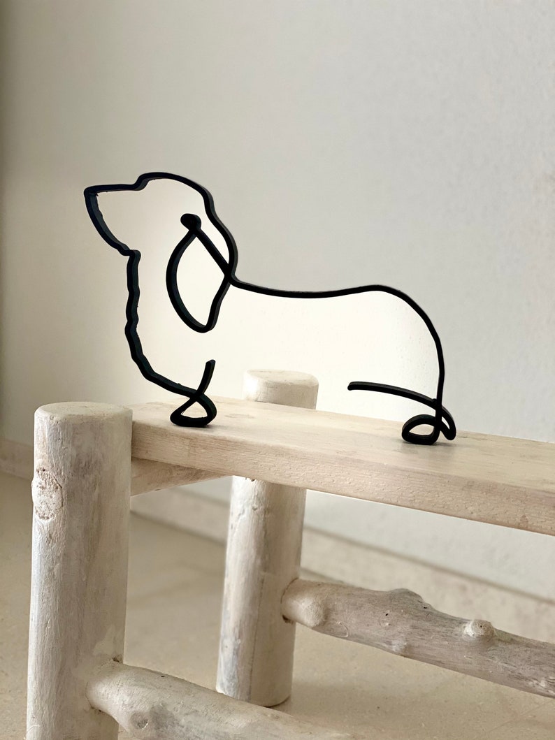 Basset Hound dogs breeds Plastic tabletop figure minimalist image 5