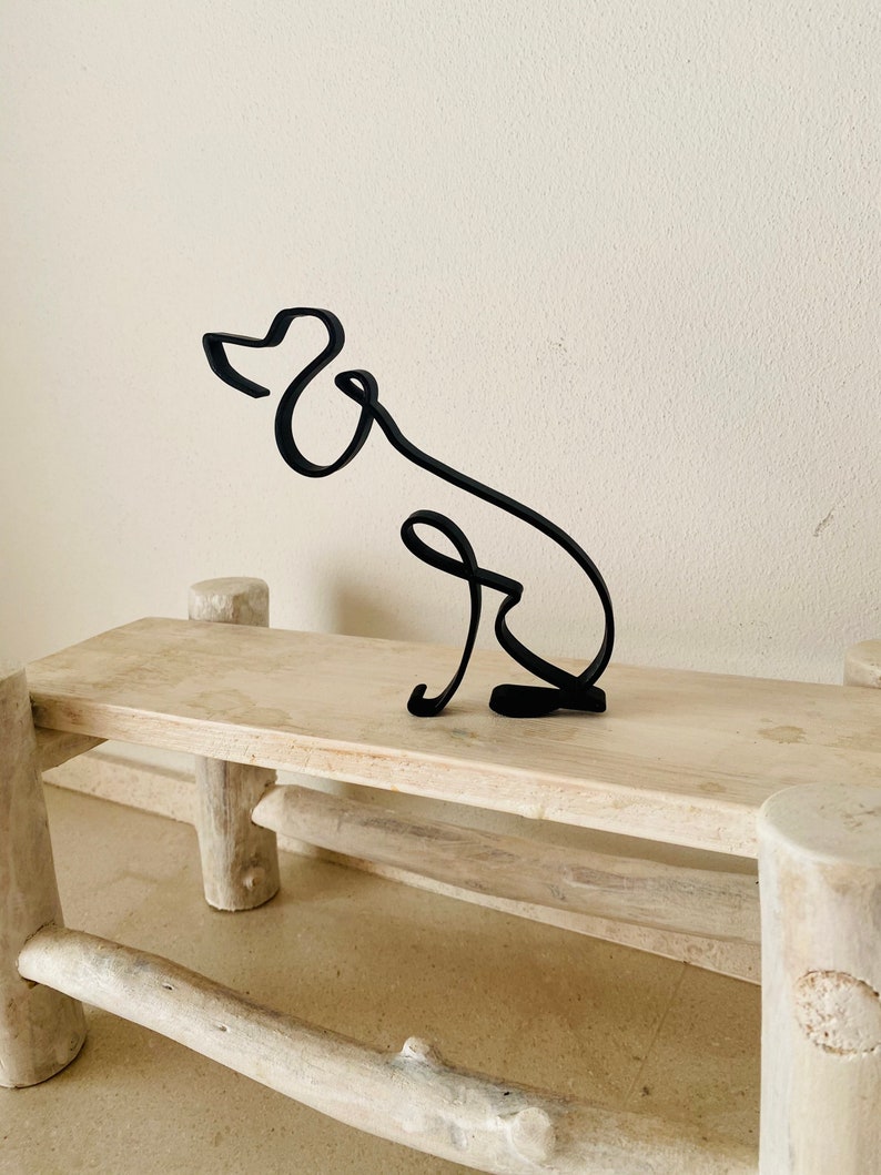 Poodle minimalist art Plastic sculpture dog figure 3D image 4