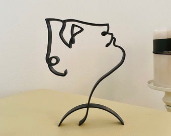 Thinker man, abstract art, Minimalist art sculpture, tabletop figure, 3D printed gift, shelf sitter, home decor, office decorating statue