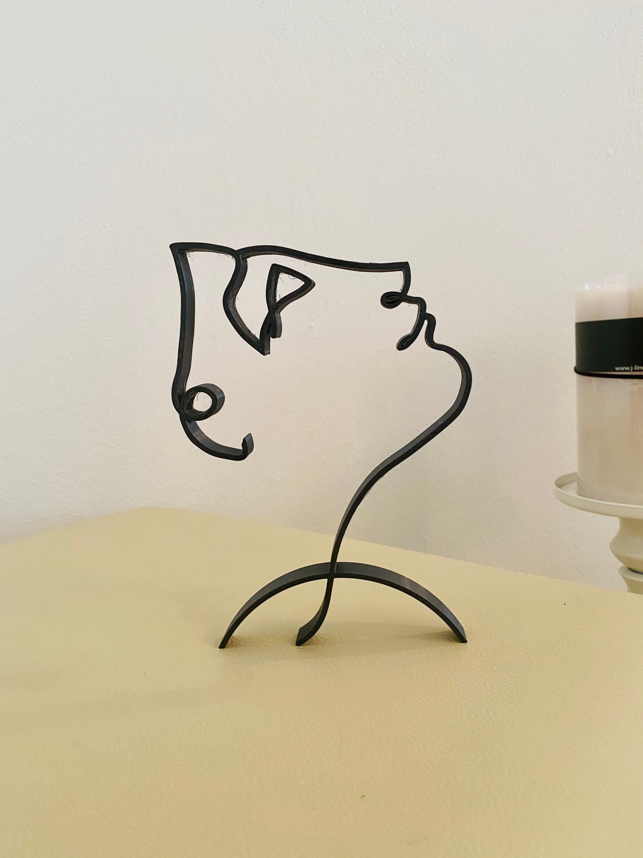 Thinker man, abstract art, Minimalist art sculpture, tabletop figure, 3D printed gift, shelf sitter, home decor, office decorating statue