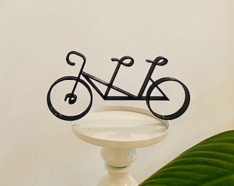 Tandem, Bicycle, minimalist art, Plastic shelf sitter, home decor, tabletop present, sport, figure, bike, housewarming gift, statue interior