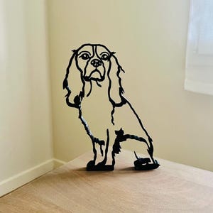Cavalier King Charles Spaniel Figure, minimalist art dog figure, home decor