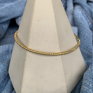 Gold Glass Seed Bead Bracelet