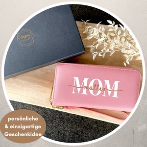 Damen Geldbörse 2in1 | Damen Portemonnaie groß | Damen Geldbeutel | Personalisiert | Geschenk | Geschenkidee Damen | MOM und Kindernamen