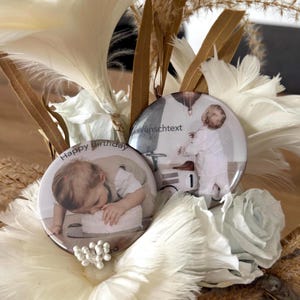 Personalisierte Buttons mit deinem individuellen Foto 59mm | Geschenke für deine Feier |  Give-Away  |  Gastgeschenk