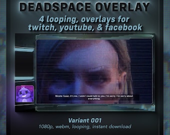 Superposición de Dead Space: para Twitch, Youtube y Facebook