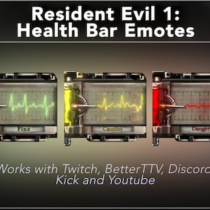 Resident Evil 1- Health Bar Emotes (Twitch / Discord)