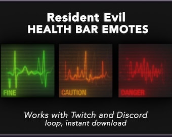 Resident Evil - Emoticones de la barra de salud (Twitch/Discord)