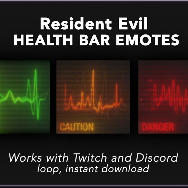 Resident Evil - Health Bar Emotes (Twitch / Discord)