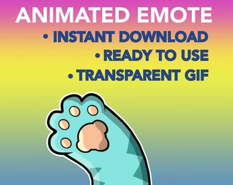 Lindo emote animado de pata de gato - para Twitch y Discord! (y más)