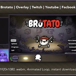 Brotato - Streaming Overlay for Twitch, Youtube and Facebook (PC)