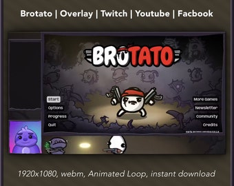 Brotato - Superposición de streaming para Twitch, Youtube y Facebook (PC)