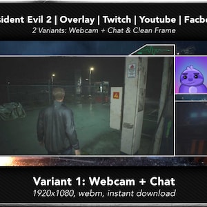 Resident Evil 2 Remake - Streaming Overlay for Twitch, Youtube and Facebook (PC)