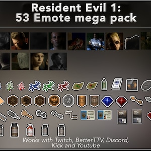 Resident Evil - 53 emote Mega Pack (Twitch / Discord)