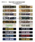 Custom Military Name Tape with Hook Fastener Backing (5"x1") or Sew-On (7"x1")