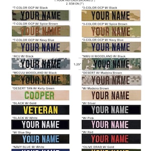 Ocp Name Tape / Embroidered Name Tape / Ocp Name Tape With Hook