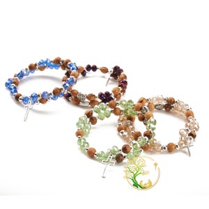 Rosary Bracelet - Olive wood beaded Bracelet | Wooden Bracelet for Kids & Adults | Perfect religious gift