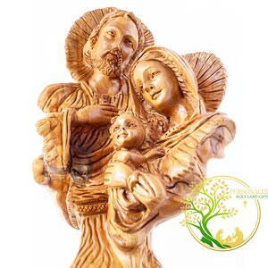 Statue Sainte Famille, Marie Joseph Et Jésus, Résine, Artisanale, Petit Format
