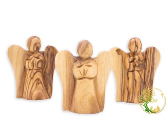 Handmade Mini Angel Statue - Praying Angel figurine from The Holy Land Bethlehem - Perfect home Nursery décor | Baptism & christening gift
