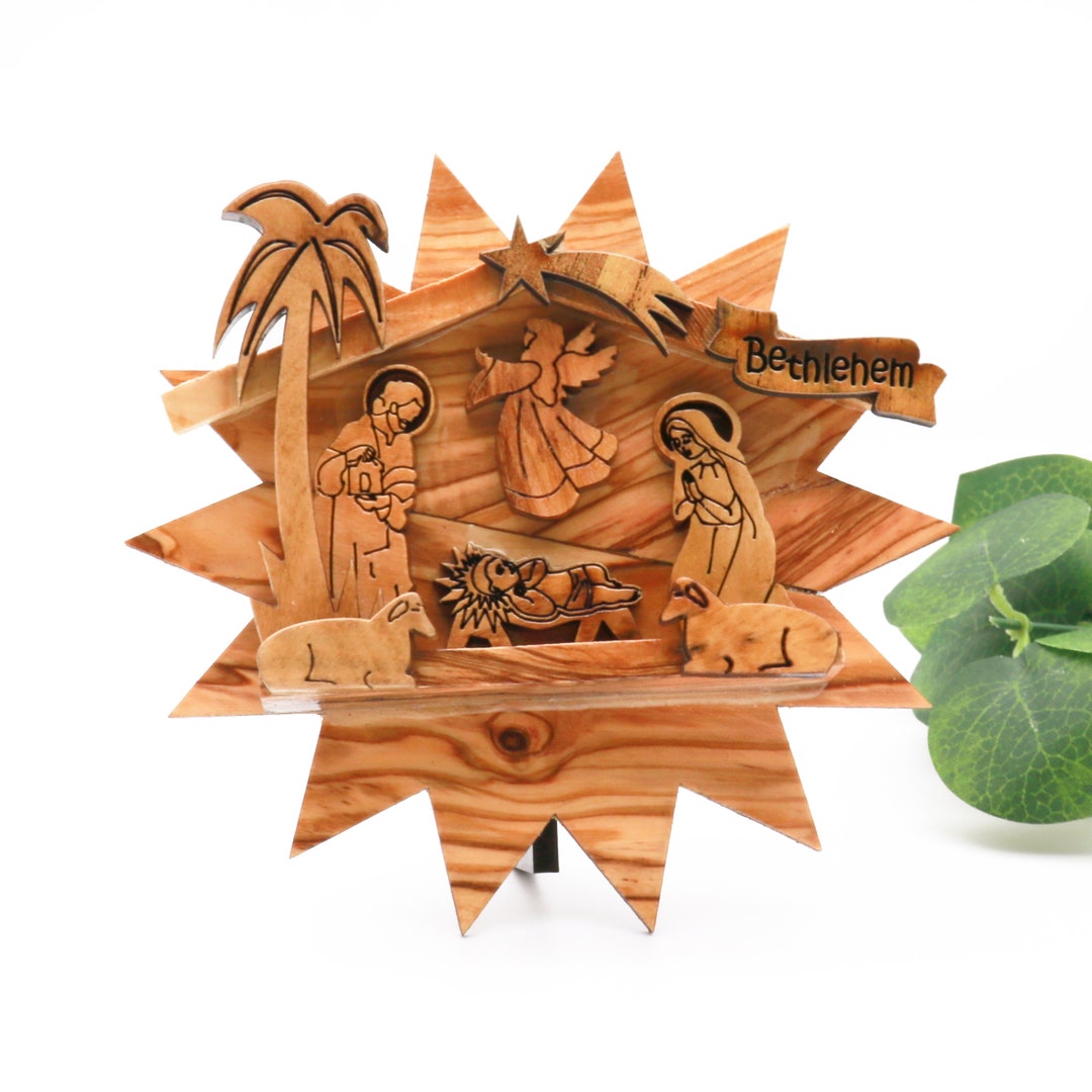 Wall Hanging Nativity Scene Table Top Nativity Scene Sacred Olive Wood