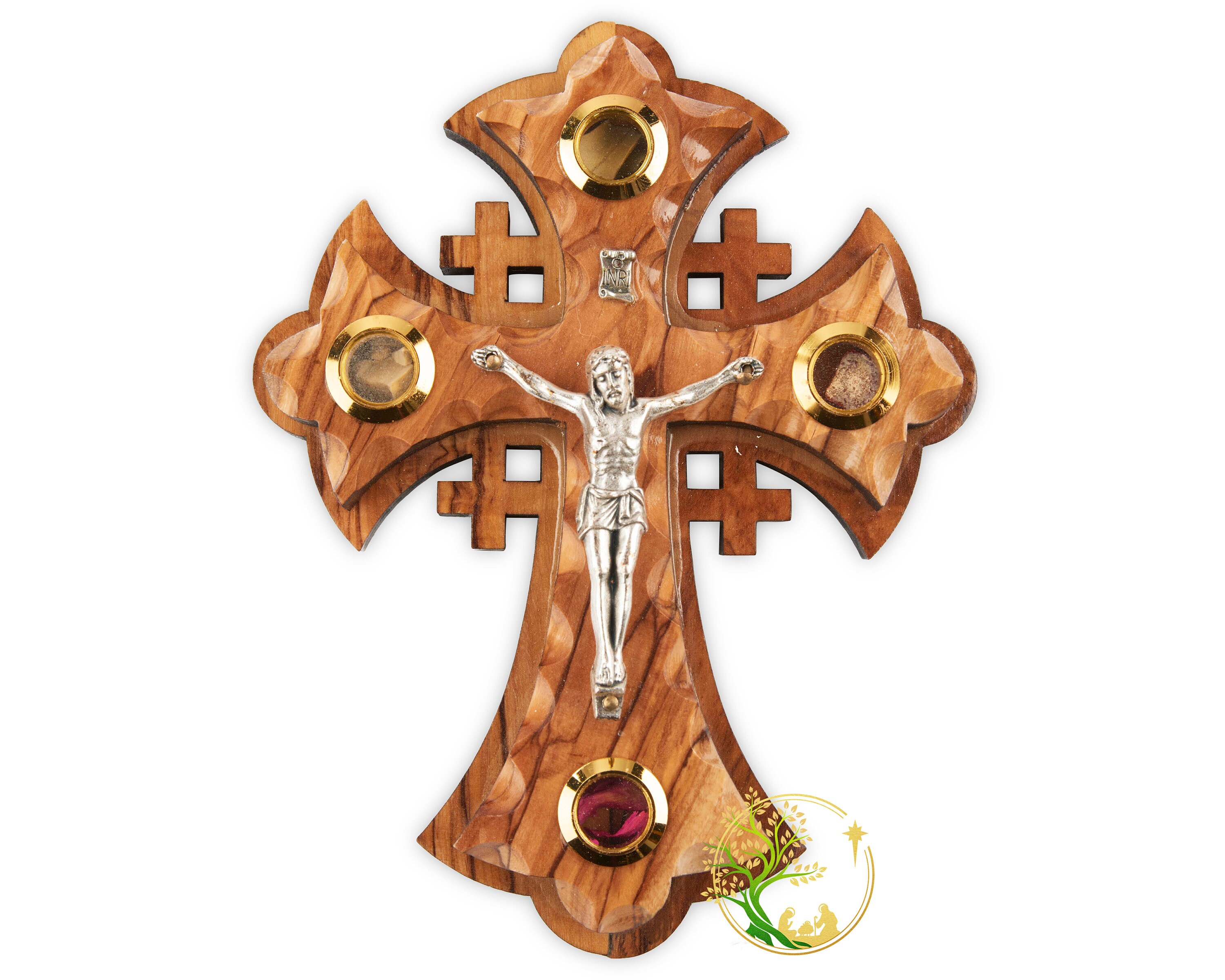 Wooden Jerusalem Wall hanging Cross Made of Olive Wood in the Etsy
