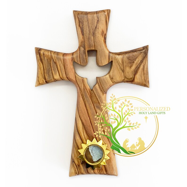 Holy Spirit Wall hanging Crucifix made from Olive wood in Etsy