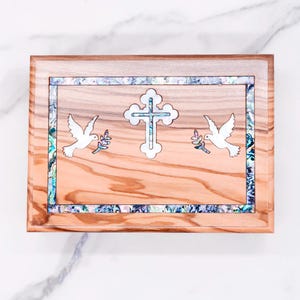 Individuell gravierte Olivenholzbox aus dem Heiligen Land – Personalisierte Box | Erinnerungsbox | Juwelier Holzkiste | Große Erinnerungs- Liebesbox Paargeschenk