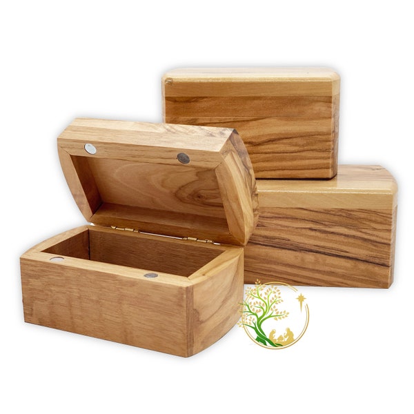 Olive wood Jewelry | Rosary Box made in the Holy Land Personalized Wooden storage box - Baptism, Confirmation, First communion Keepsake box