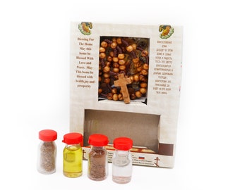 Hand-Carved Olive Wood Rosary: Holy Land Sacred Elements