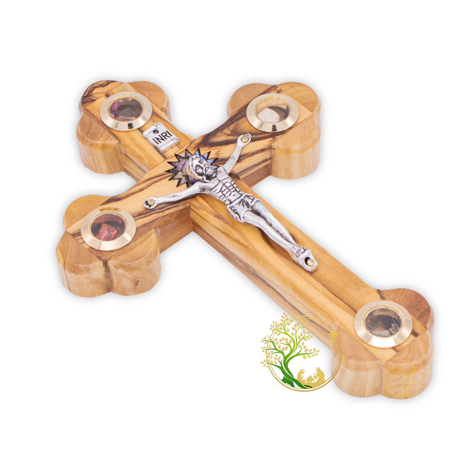 Handmade Olive Wood Wall Cross Mother of Pearl Wall Crucifix Etsy