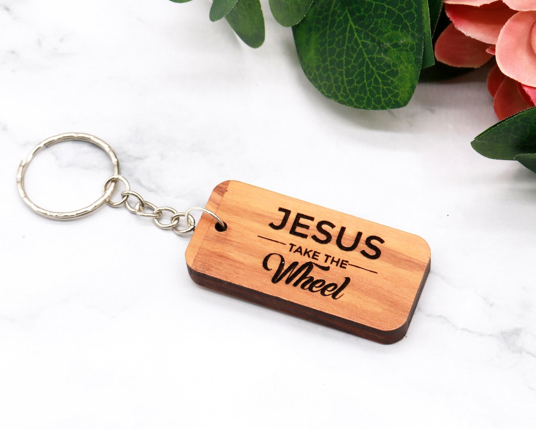 Customizable Olive Wood Key Chain - Engrave Your Message on Wooden ...