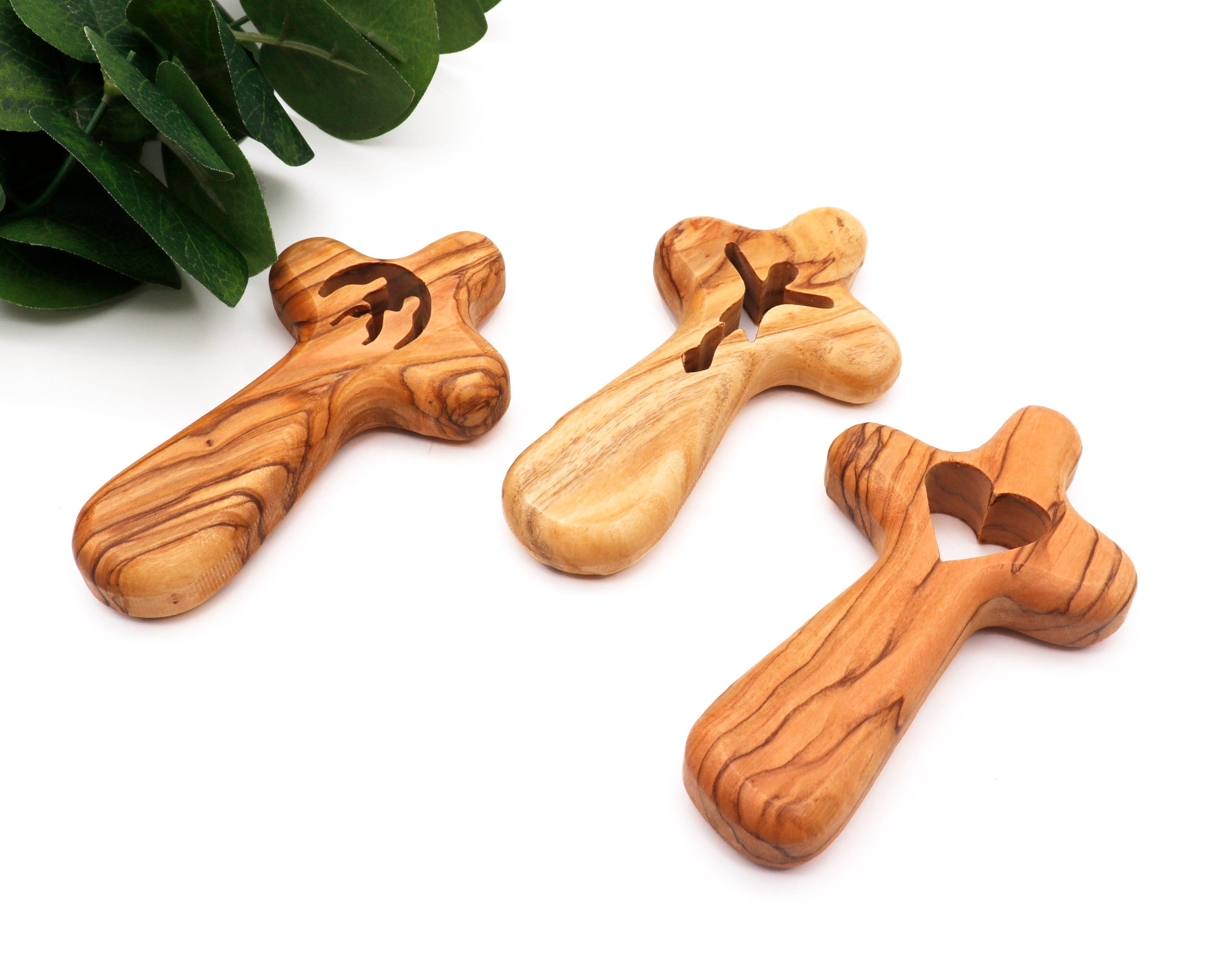 Hand-carved Olive Wood Comfort Cross: Nativity Scene, Holy Land - Etsy