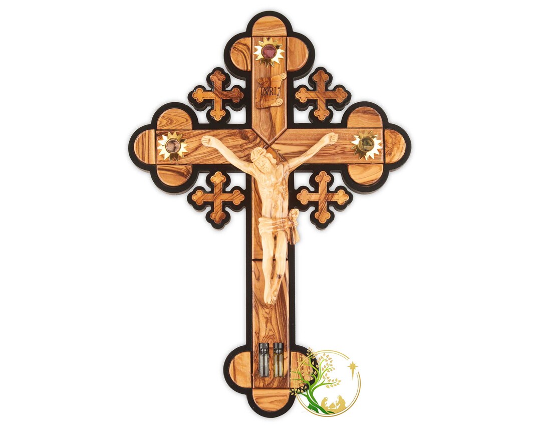 Large Wooden Wall Cross Crucifix Wall Cross From the Holy Land Olive