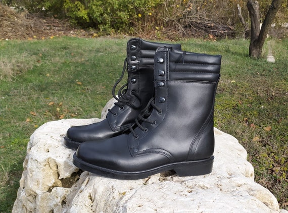 Leather Unisex boots, Combat boots, Military mens