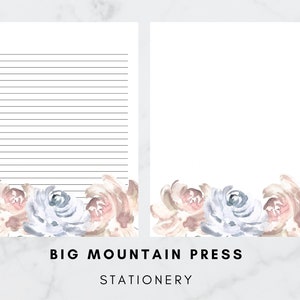 Elegant Floral Print Stationery | Watercolor Flowers | Letter Writing | Stationary Instant Download | Art Printable | Floral Paper 8.5x11