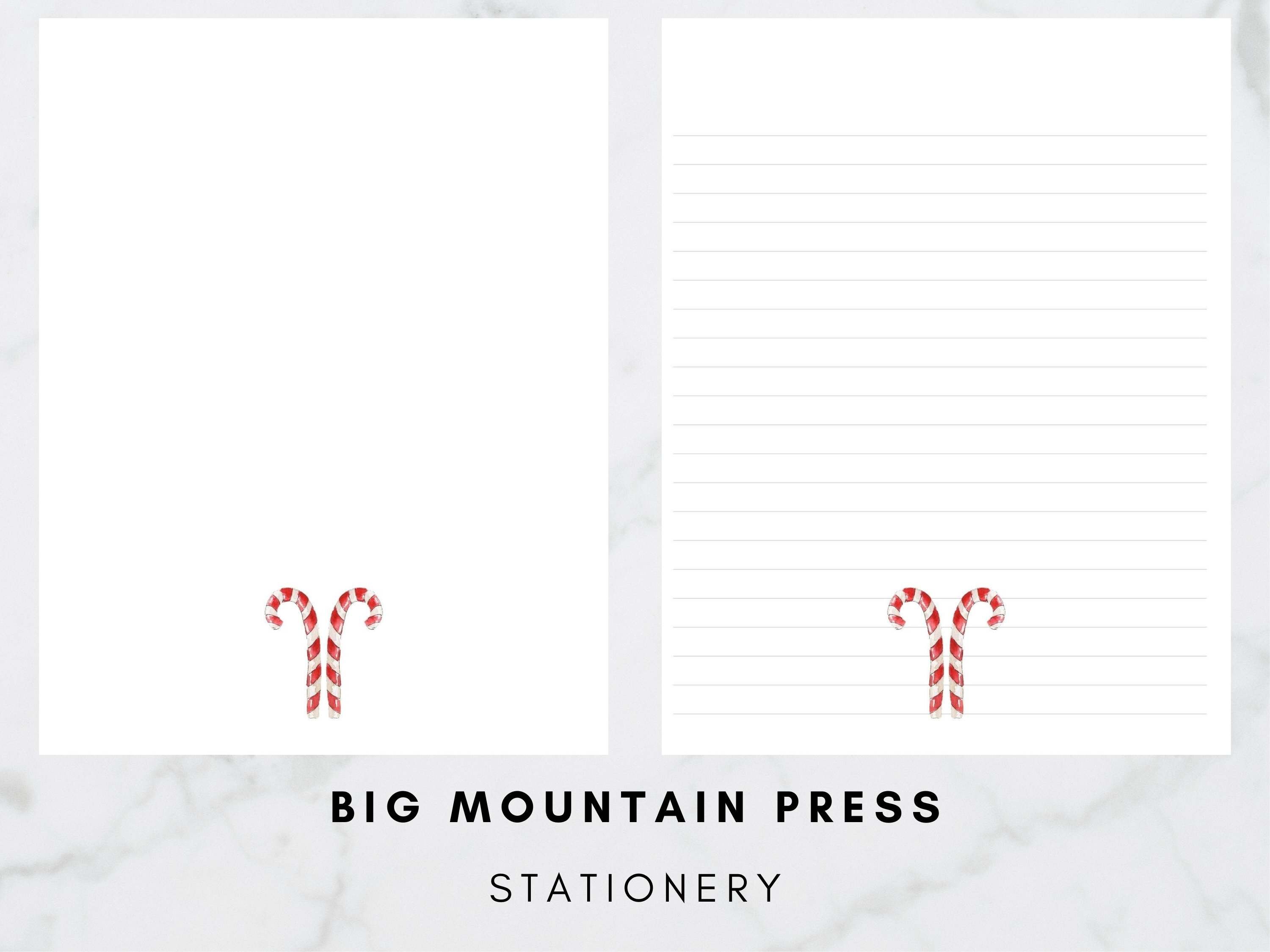 Peppermint Candy Cane Stationery Christmas Printable | Etsy