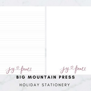 Joy and Peace Christmas Writing Paper | Printable Stationery | Christmas Stationary | 8.5x11 | A4 | Digital Planner