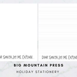 Dear Santa Let Me Explain Christmas Writing Paper | Printable Stationery | Christmas Stationary | 8.5x11 | A4 | Digital Planner