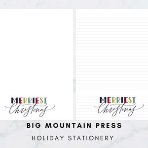 Merriest Christmas Writing Paper | Printable Stationery | Christmas Stationary | 8.5x11 | A4 | Digital Planner Friendly
