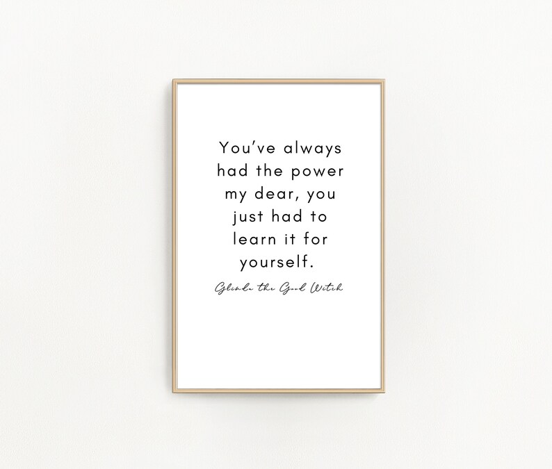 The Wizard of Oz Glenda the Good Witch Quote Wall Art Etsy