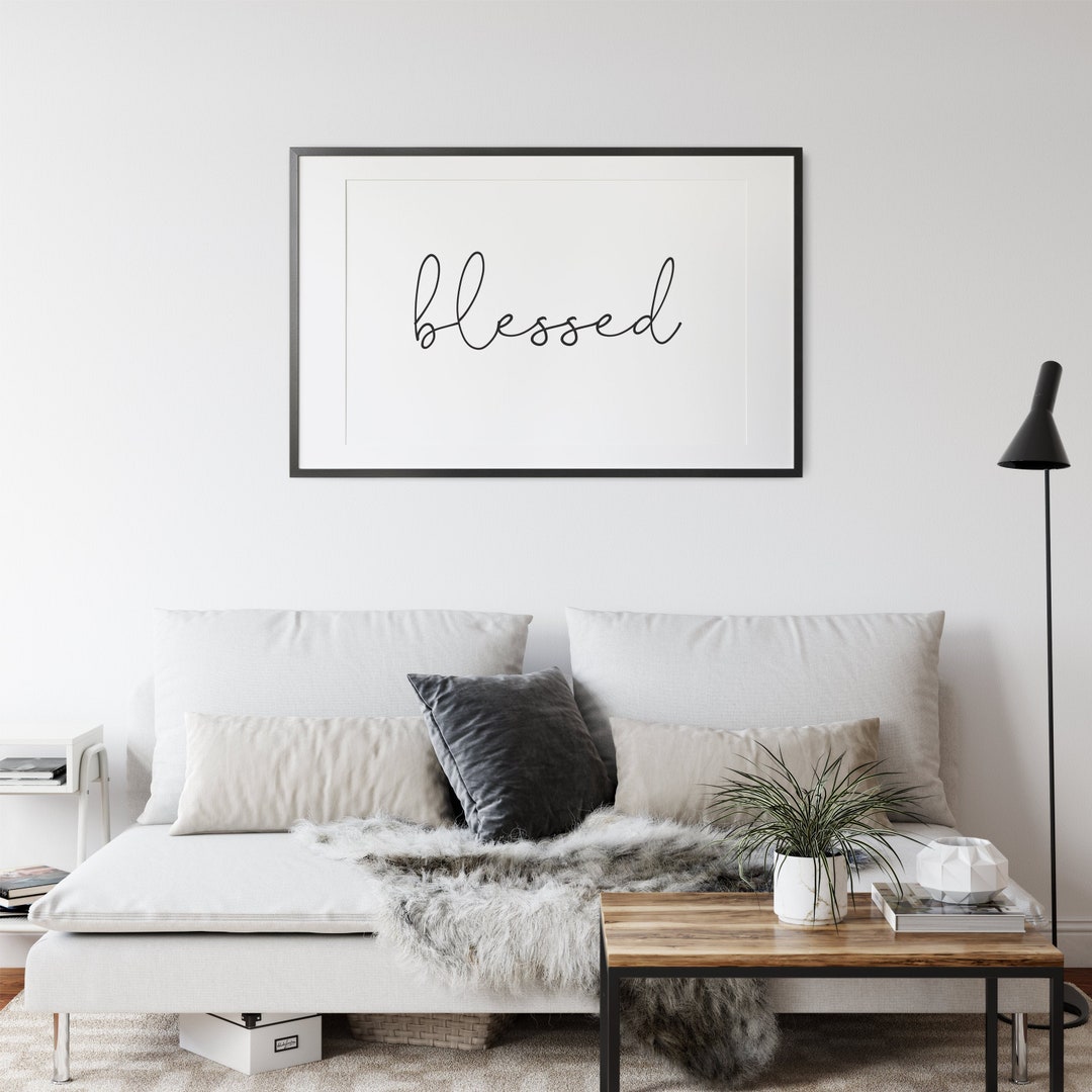 BLESSED Motivational Printable, Wall Art, Home Decor, Inspirational ...